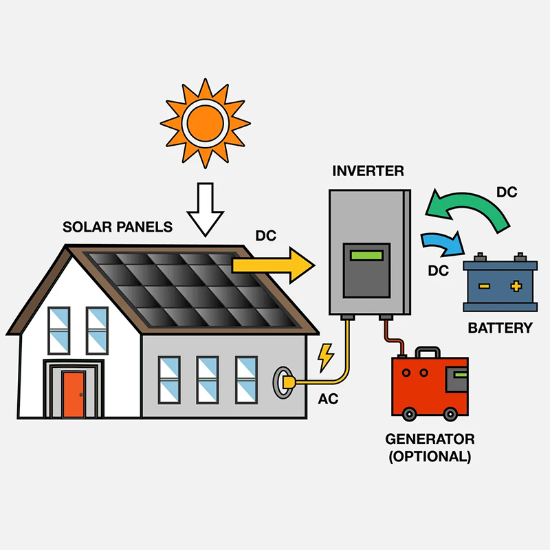 Solar Panels & Battery Storage Solutions for Home Backup Power