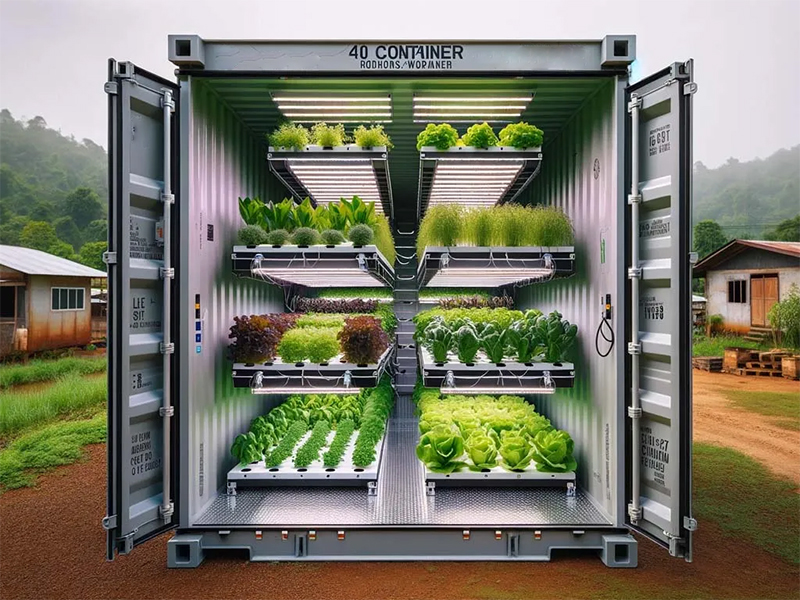 40ft Solar-Powered Hydroponic Farm Container