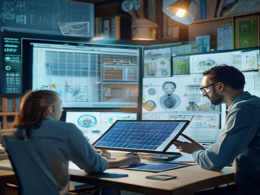 The custom design process: engineers and designers collaborate to create tailored solar energy cabinet solutions from concept to production.