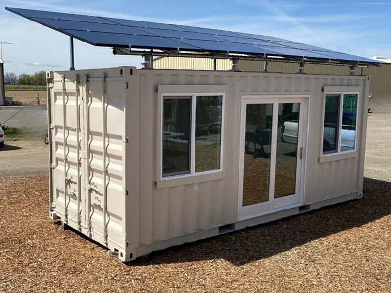 Shipping Containers with Solar and Batteries