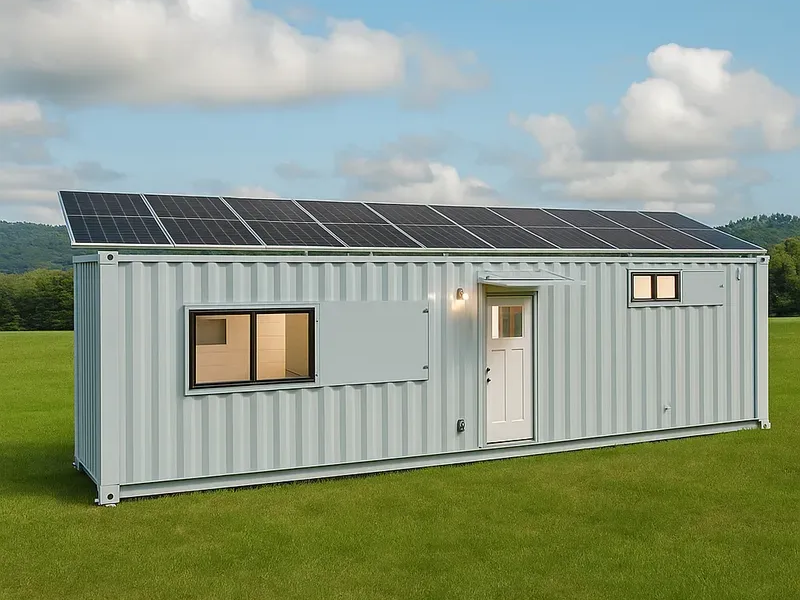Shipping Container Home With Solar Panels